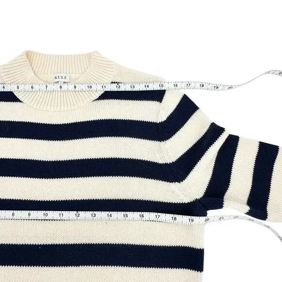 KULE The Tatum Striped Cotton Sweater S - Picture 9 of 11